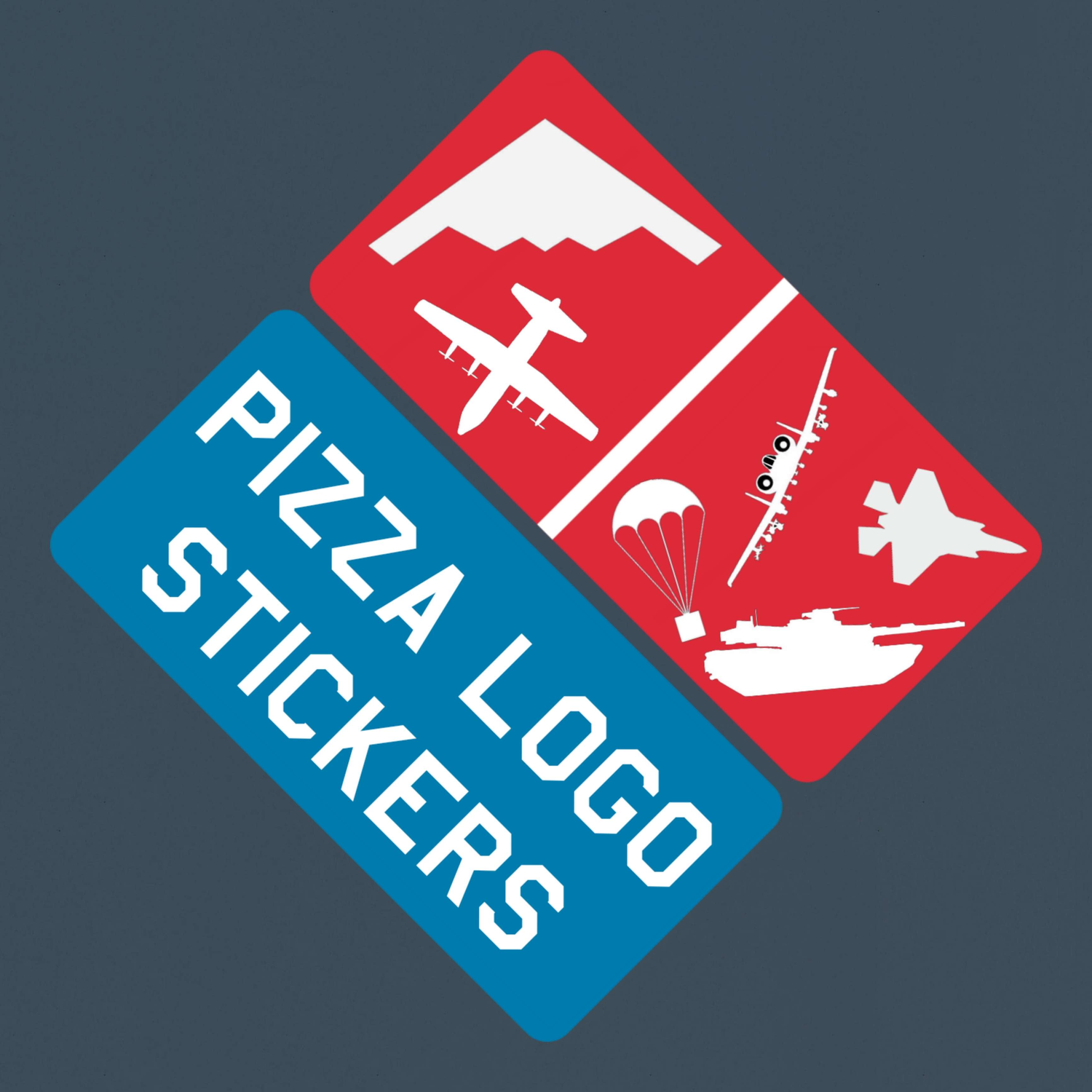 PIZZA LOGO STICKERS