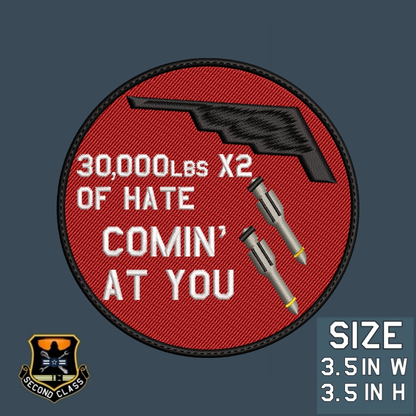 30,000lbs x2 of HATE Morale Patch