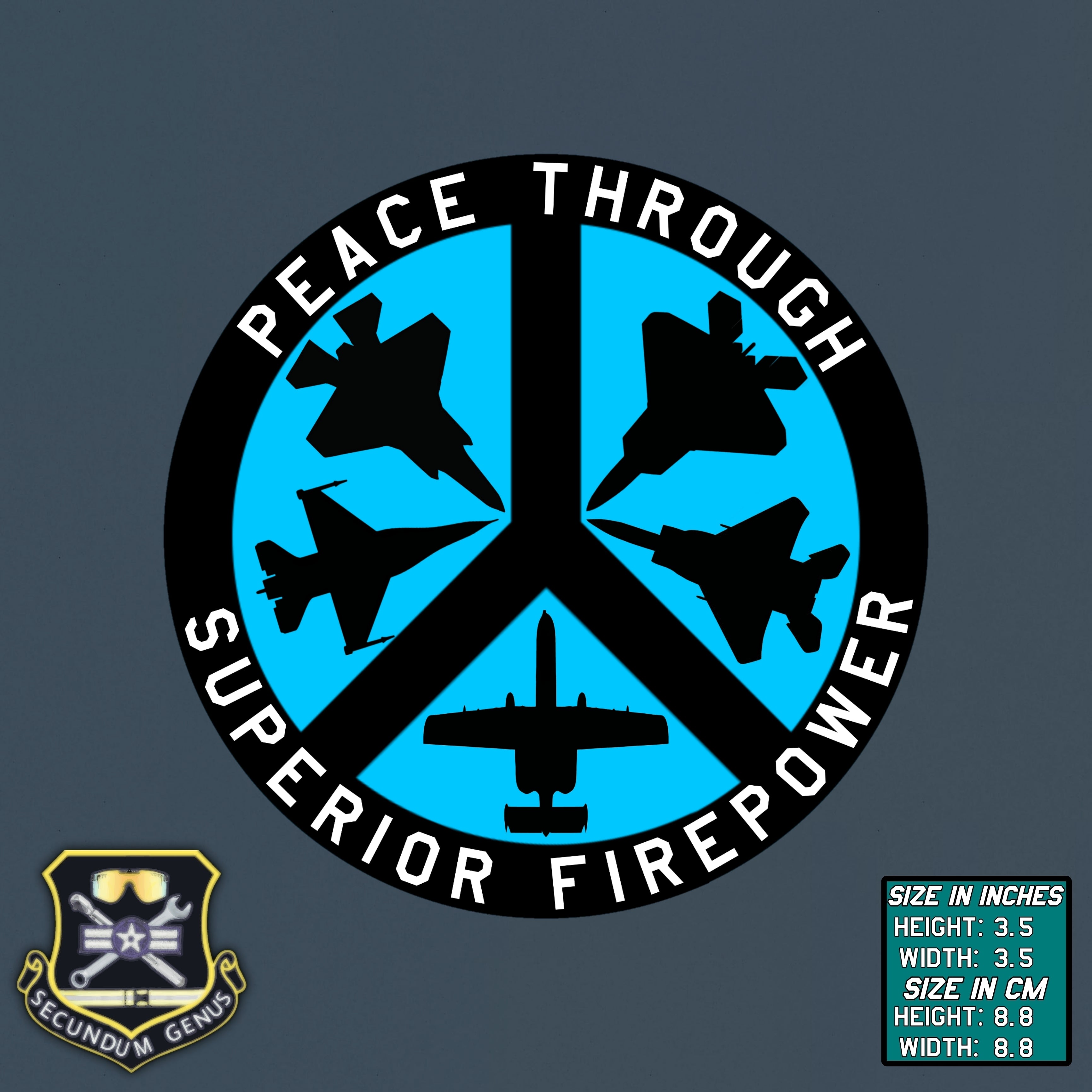 Peace Through Superior Firepower Fighter Patch (PVC)