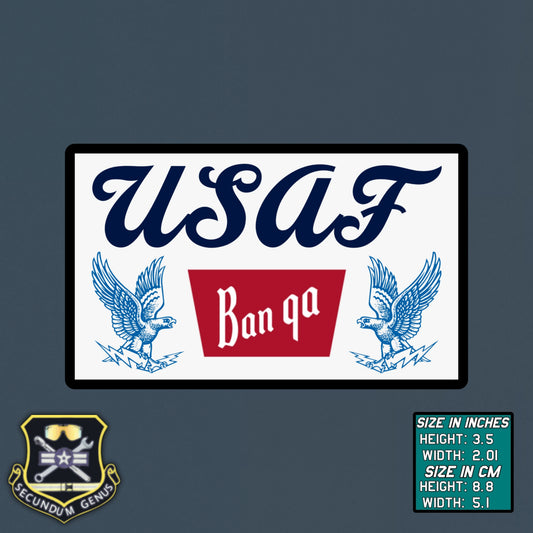 USAF Coors BAN QA Sticker Vinyl, Matte, Waterproof