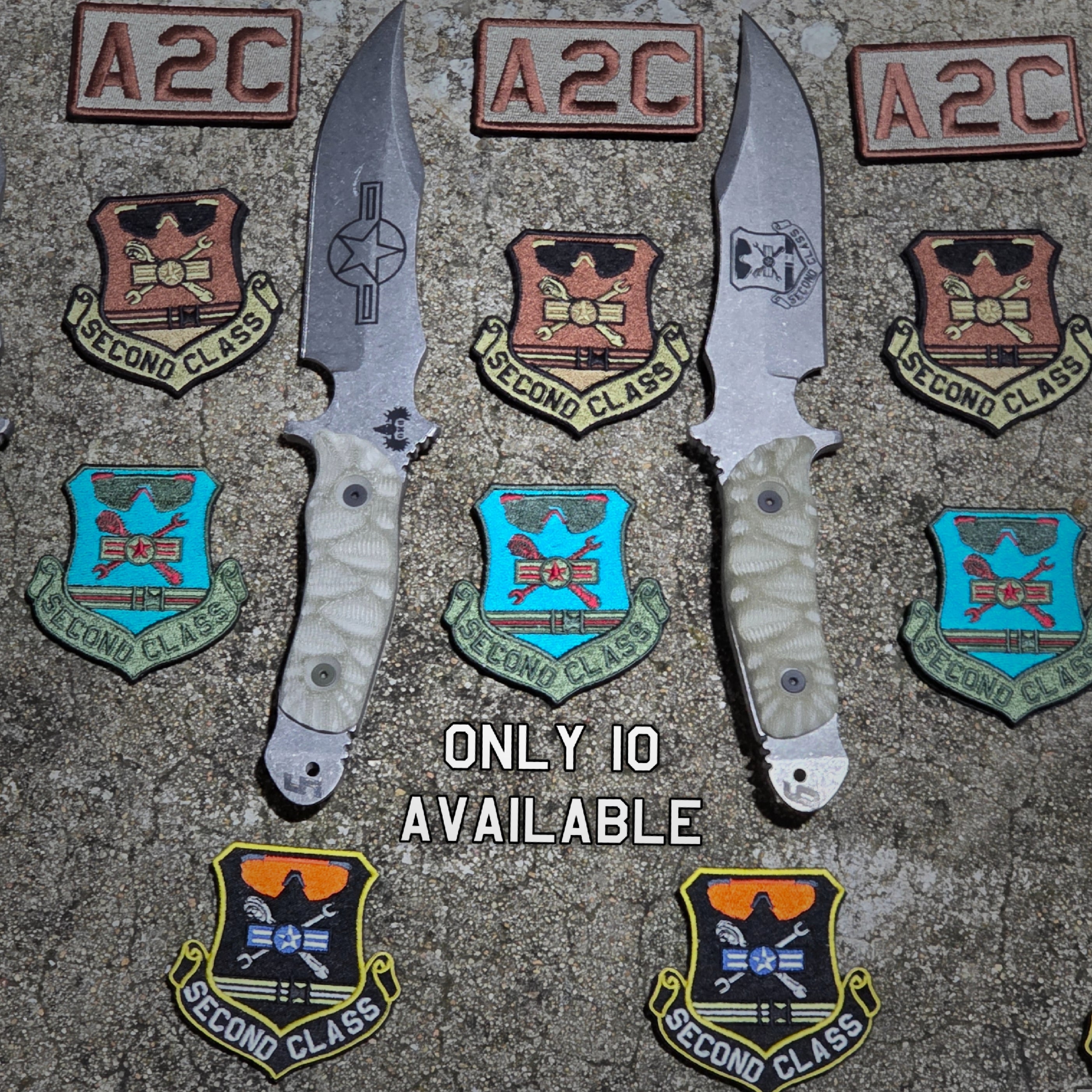 Airman 2nd Class Knife and Patches Bundle