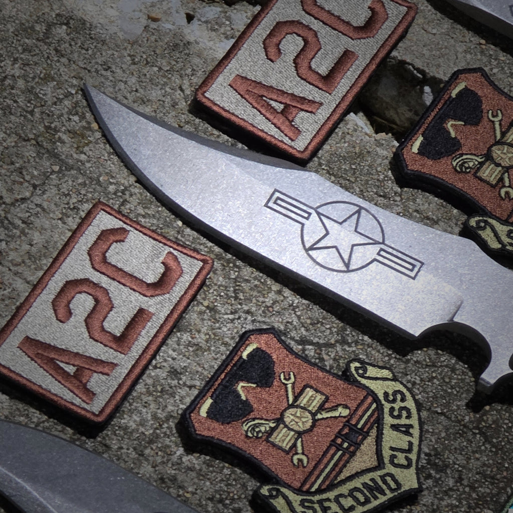 Airman 2nd Class Knife and Patches Bundle